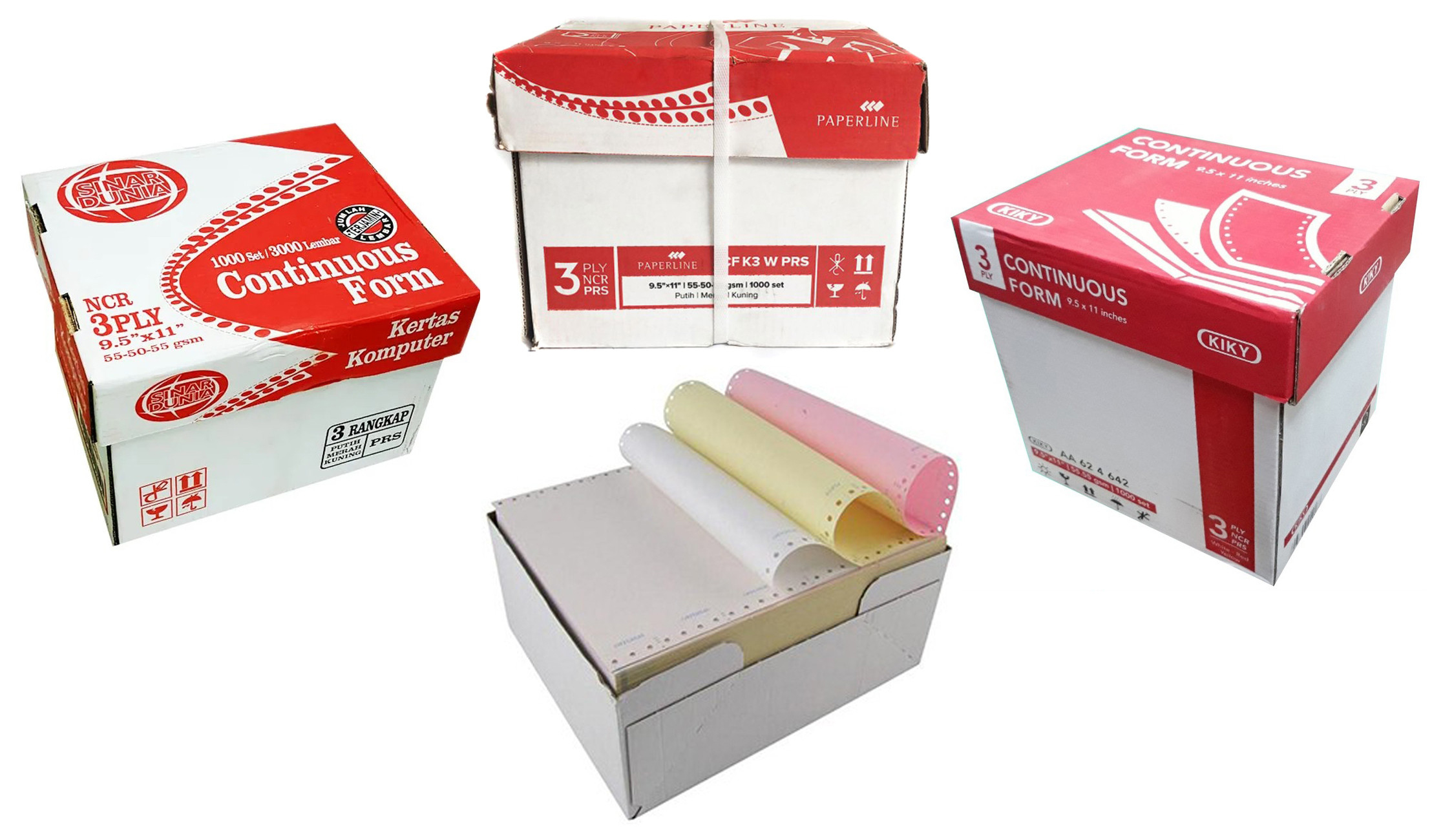 Kertas Continuous Form 3 ply - Remsui