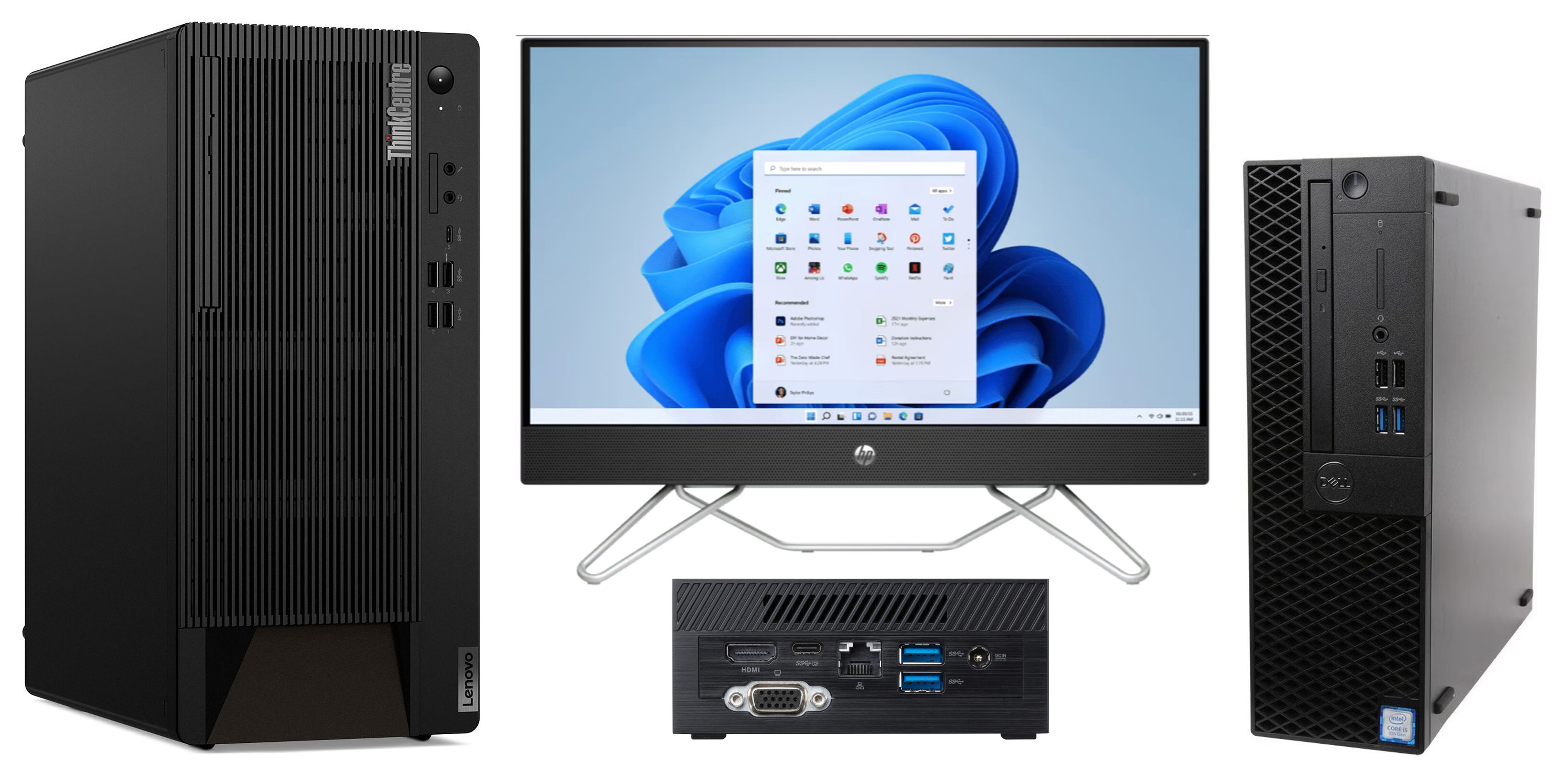 Desktop with Various Types and Brands